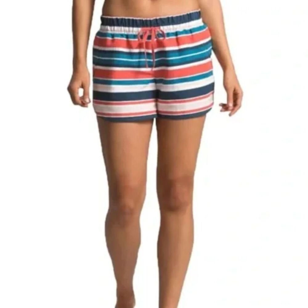 The North Face Women's Class V Striped Shorts Size Medium Blue Coral FlashDry